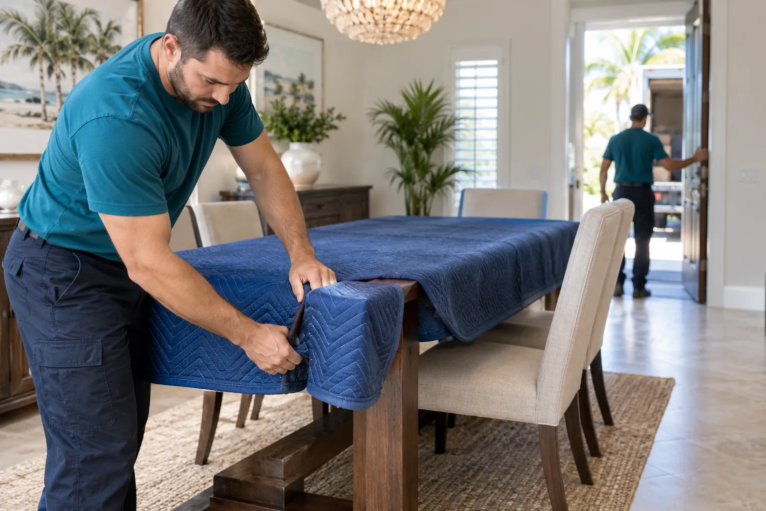 Preparation scene for What to Measure Before a Sofa or Large Table Is Removed