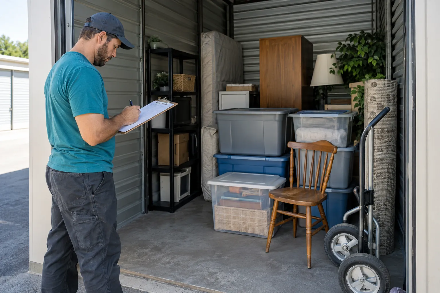 Preparation scene for A Storage Unit Inventory Checklist Before You Clear It Out